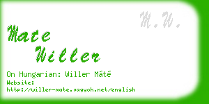 mate willer business card